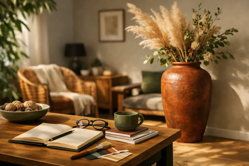 Intégrez un grand vase au sol dans votre déco de manière créative