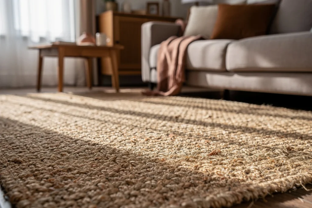 Adoptez le tapis en jute pour habiller vos sols avec style