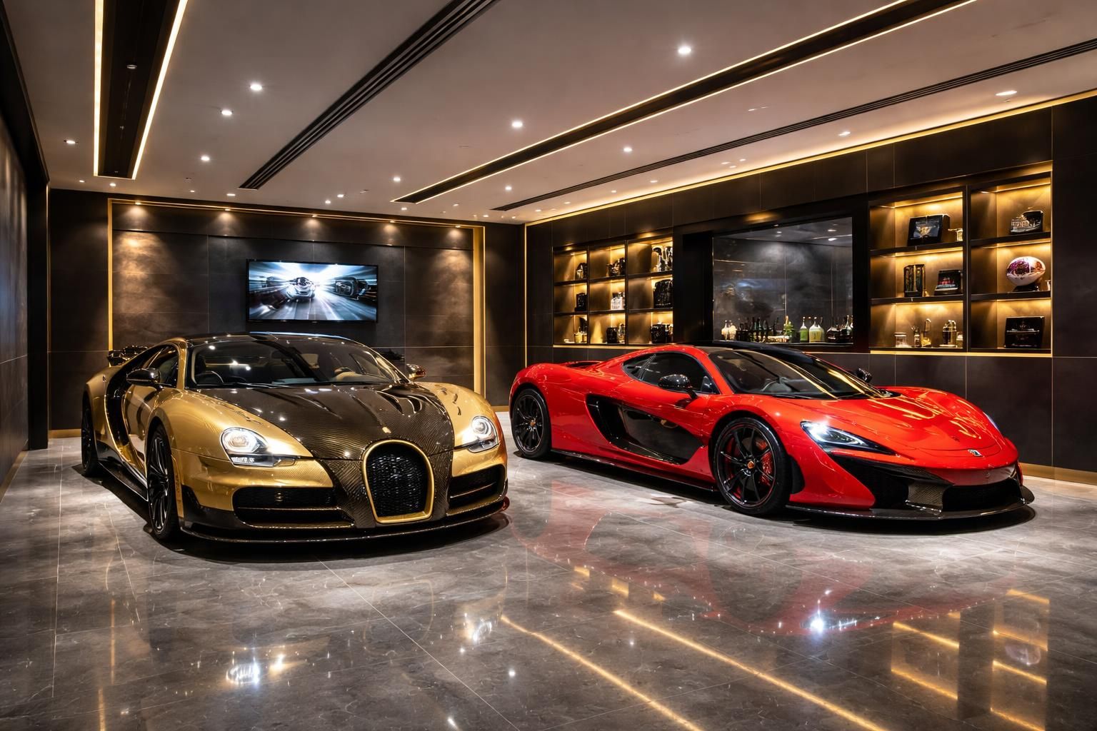 découvrez une collection automobile exceptionnelle avec une bugatti veyron et une mclaren p1, conservées dans un garage climatisé premium pour une préservation optimale.