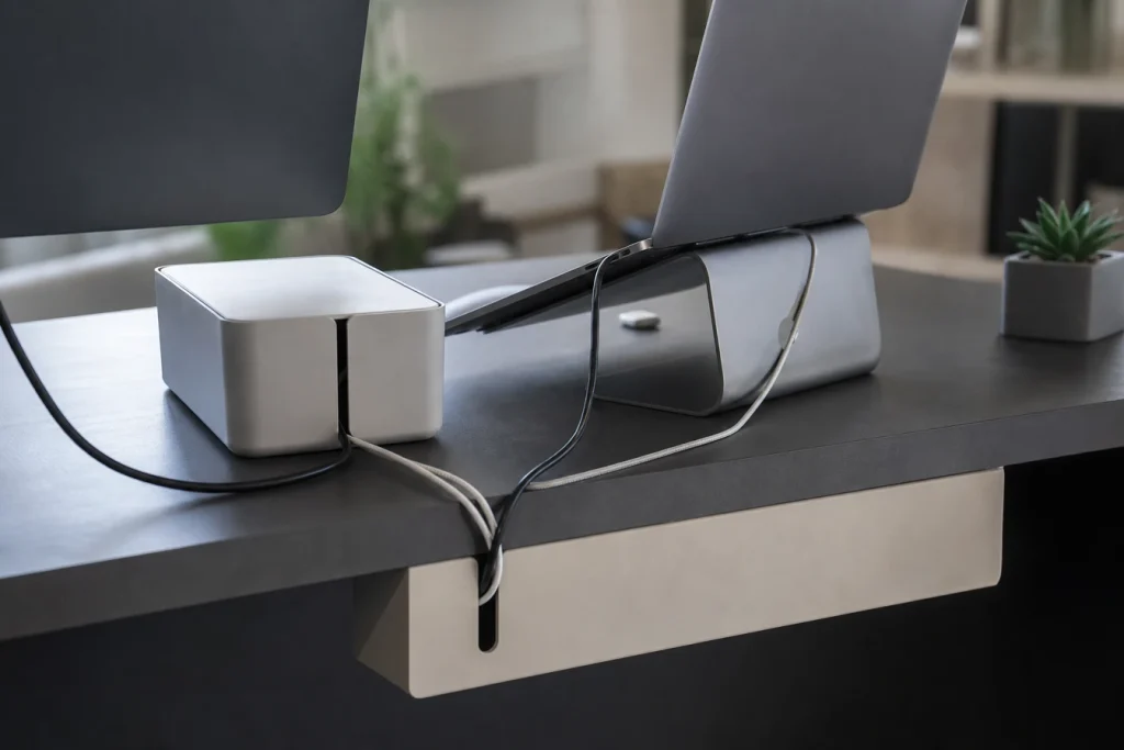 Des caches câbles pour un rangement de bureau impeccable