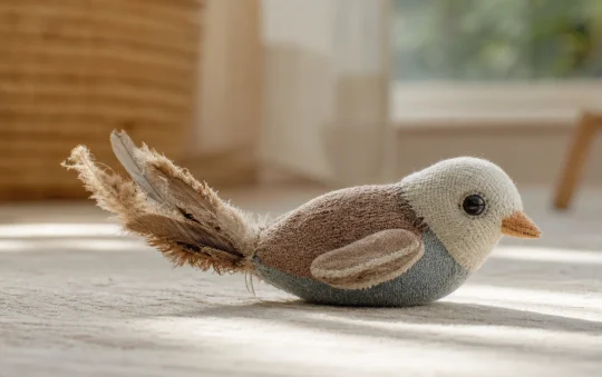 Jouet oiseau pour chat : comment choisir la bonne taille, couleur et forme ?