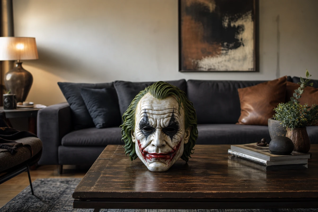 Un masque joker dans le salon : une audace pour briser les codes de la décoration classique
