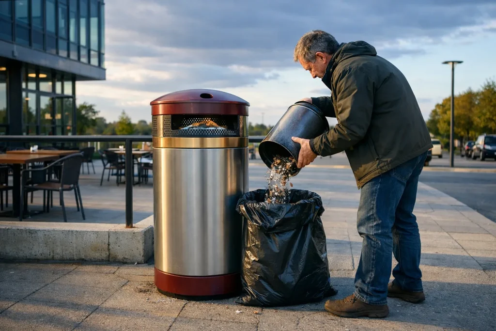 Cendrier extérieur : où l’installer, comment le vider, la loi
