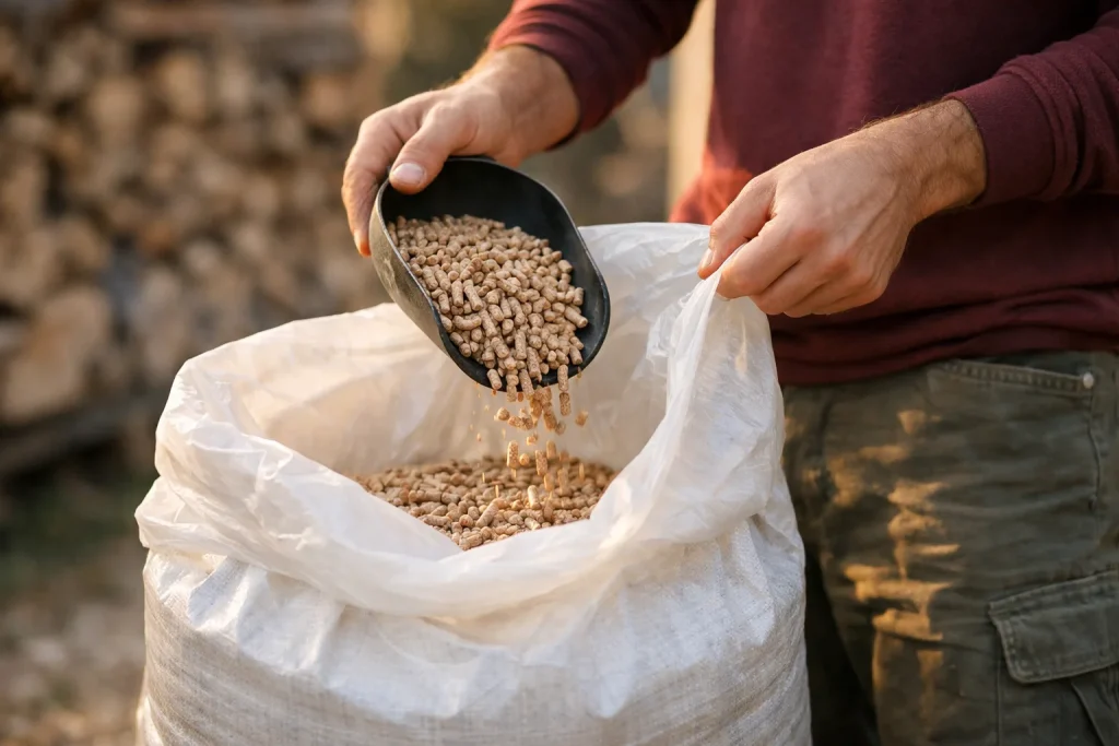 Granulés de bois : stocker une tonne sans humidité ni poussière